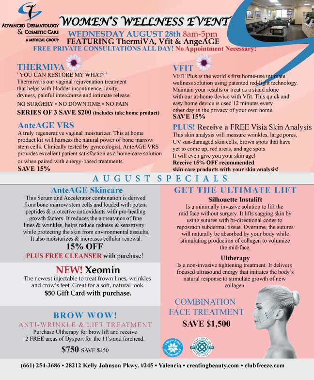 August 2019 Specials