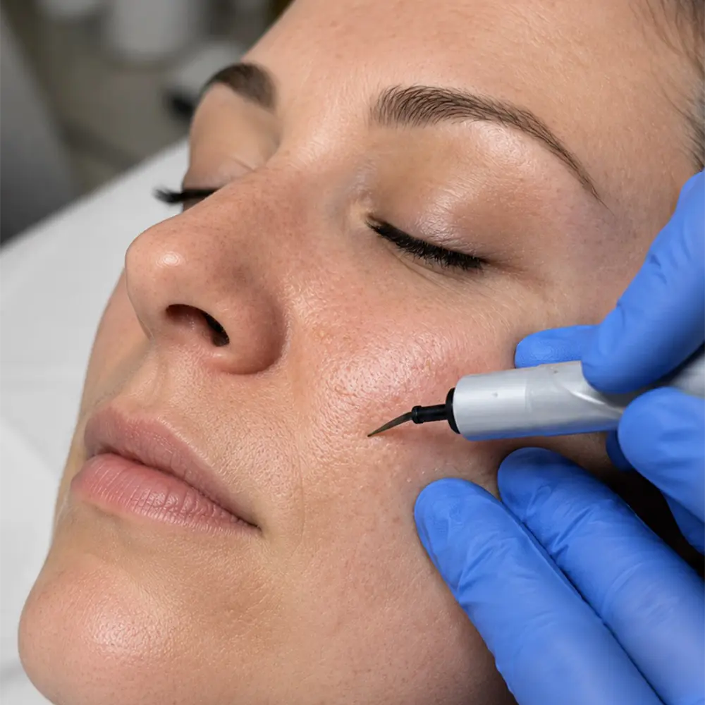 Woman getting electrosurgery
