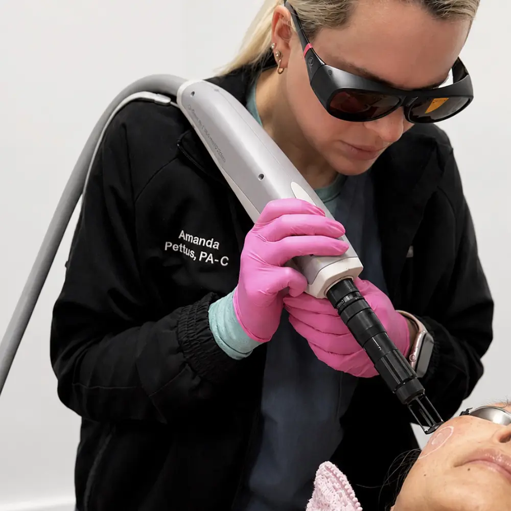 Patient getting Yag Laser