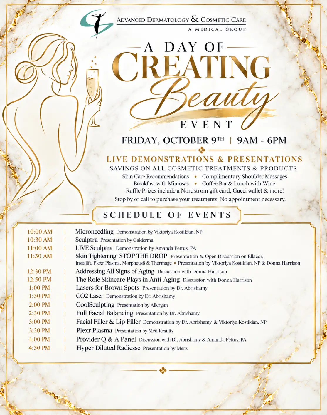 October Specials - Please contact our office if you are having trouble reading this. We will gladly assist.